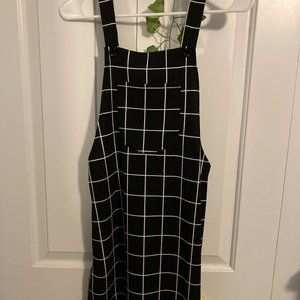 Black and White Pinafore Dress